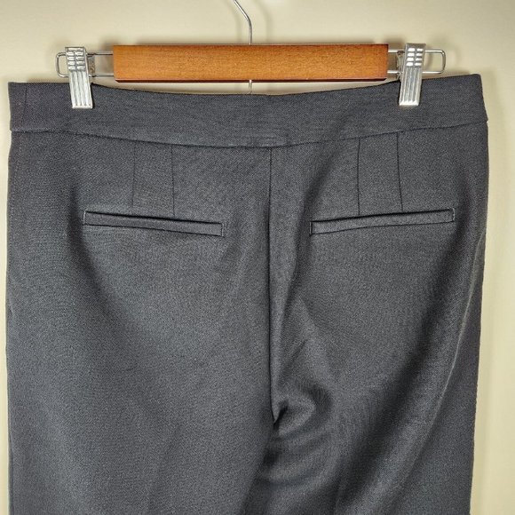 Loft Pants Womens 8 Black Wide Leg Crop Capri Knit Ponte Trouser Slacks Stretch - Picture 6 of 14